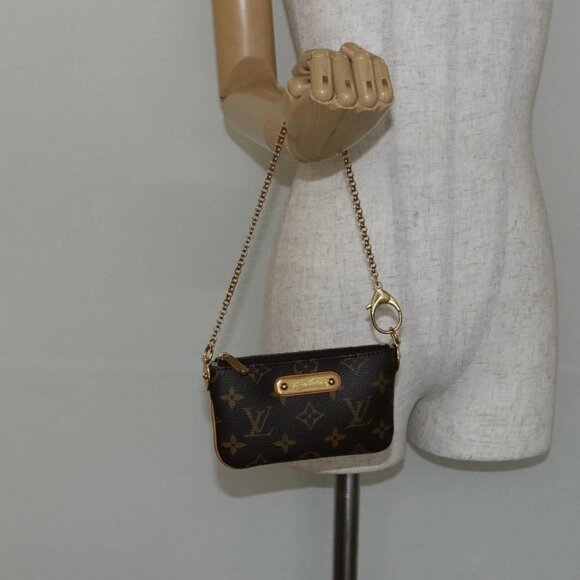 LOUIS VUITTON Monogram Pochette Mira PM Accessory Pouch M60095 LV Auth 143910V - Picture 1 of 16